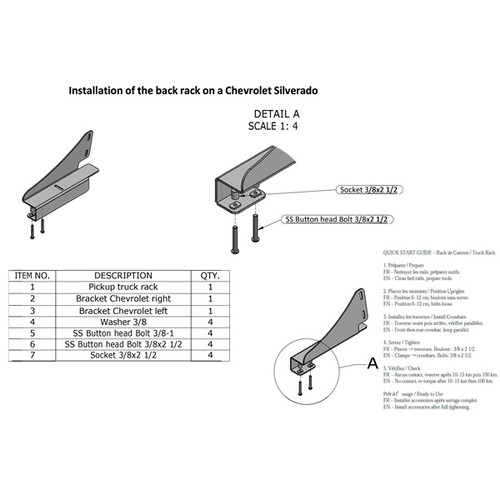 Bison Bumpers Mounting Bracket - 160341