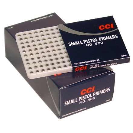CCI #500 STD Small Pistol Primer, Box of 1000