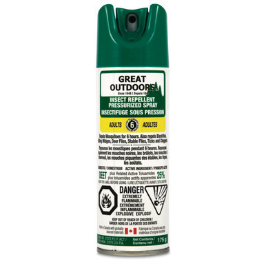 Watkins Great Outdoors 6-Hour 25% DEET Aerosol Mosquito/Insect Repellent Spray, 175-g