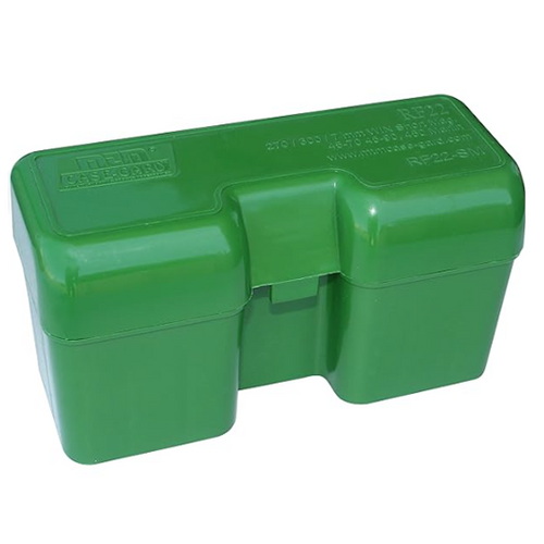 MTM Fliptop 22 Round Ammo Box, Green, 338 WSM 45-70 450 Marlin