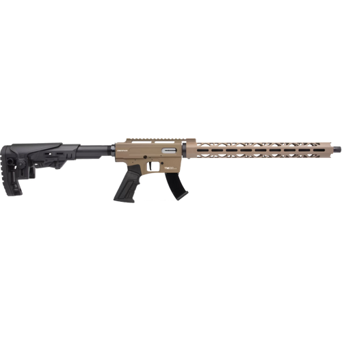 Sticker Draw, Derya TM22 Semi-Auto 22 LR, Adjustable Stock, 18" FDE (TM22-18-TN-AL) w/Vortex SPARC AR Red Dot, Tan (SPC-AR2-TAN)