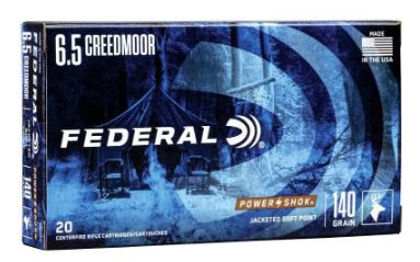 Federal Power-Shok 6.5 Creedmoor 140 Grain JSP Ammunition, 20 Rounds