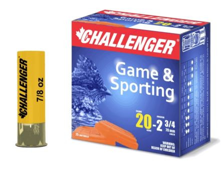 Challenger 20 Ga Steel Magnum, 2-3/4", 7/8 oz, #4 Shot, 25 Rounds