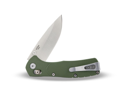 Buck 791 Range Pro Folding Knife, Green Grip, 3.375" Drop Point Blade
