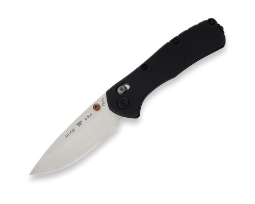 Buck 791 Range Elite Folding Knife, Black Grip, 3.375" Drop Point Blade