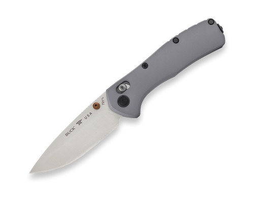Buck 791 Range Elite Folding Knife, Grey Grip, 3.375" Drop Point Blade