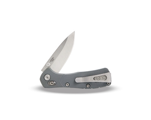 Buck 790 Mini Range Pro Folding Knife, Grey Grip, 2.625" Drop Point Blade