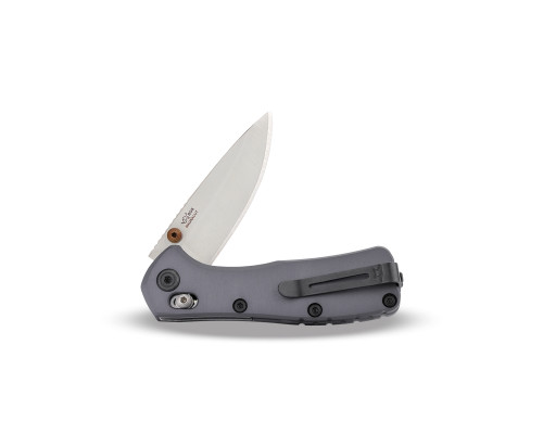 Buck 790 Mini Range Elite Folding Knife, Grey Grip, 2.625" Drop Point Blade
