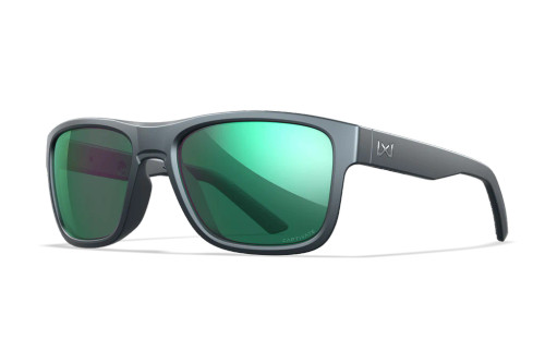 Wiley X Ovation, CAPTIVATE Polarized Green Mirror Lenses, Matte Graphite Frame