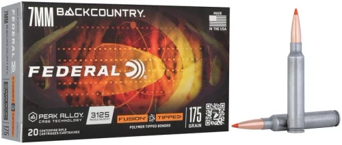 Federal 7mm Backcountry 175 Gr Fusion Tipped Ammunition, 20 Rounds