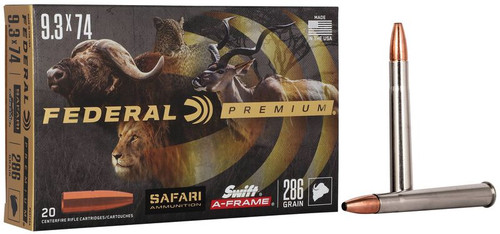 Federal Premium 9.3x74R 286 Gr Swift A-Frame, 20 Rounds