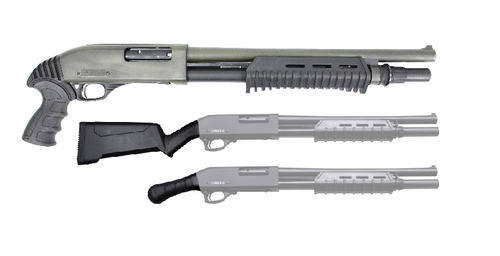 Canuck Enforcer 12Ga Pump Action 3", 17" Barrel, Distressed ODG, 3-Stock Combo