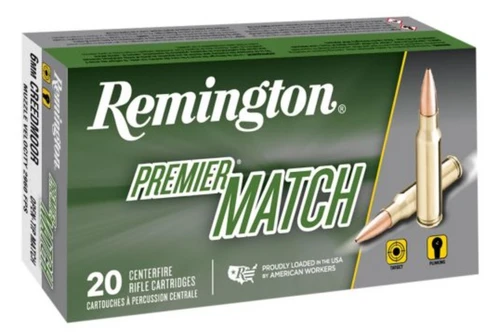 Remington Premier Match 6mm Creedmoor, 112 Grain Barnes OTM BT, 20 Rounds