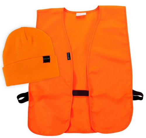 Allen Stocking Cap & Vest Combo, Men's, M-XL, Blaze Orange