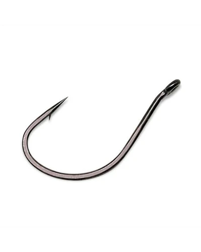 Gamakatsu G Finesse 2/0 Drop Shot Hook, Needle Point, Ringed Eye, Matte Charcoal, 6pk