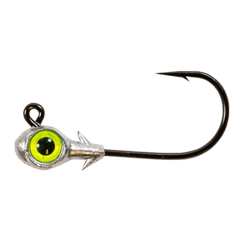 Z-Man Trout Eye Jighead, 3/16 Oz, Chartreuse, 3 Pk