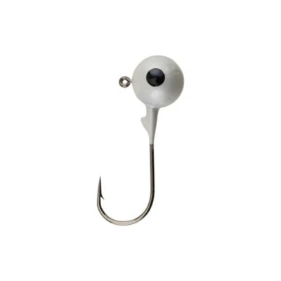 Berkley Essentials Round Ball Jig, 1/2 oz, White, 4pk