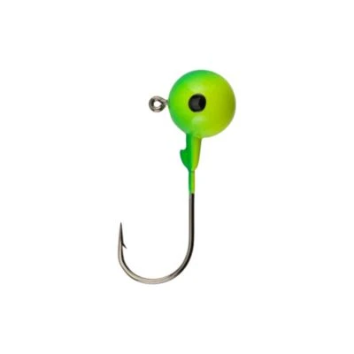 Berkley Essentials Round Ball Jig, 1/2 oz, Yellow Green, 4pk