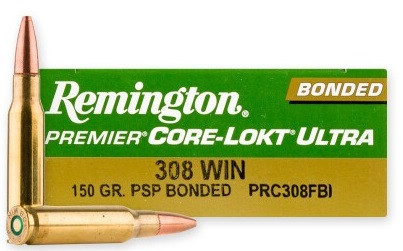 Remington .308 Win, 150 Grain PSP Bonded FBI, 20 Rounds