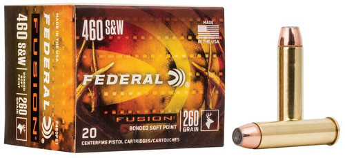 Federal Fusion 460 S&W 260 Gr Soft Point Ammunition, 20 Rounds
