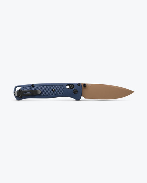 Benchmade Bugout, Crater Blue Grivory, 3.24" Folding Drop-Point