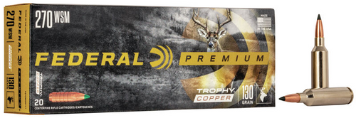Federal Premium 270 WSM 130 Gr Trophy Copper, 20 Rounds