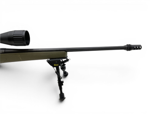 Mossberg Patriot Bolt Action Rifle .308 Win 22" Threaded Fluted Barrel Green Stock W/ UTG 6-24X50 Scope And Bipod