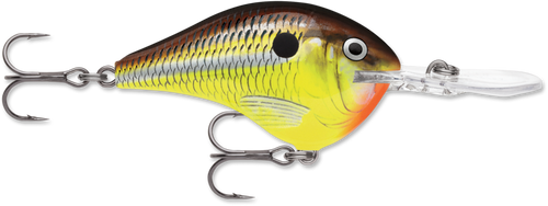 Rapala Dives-To Series Crankbait, 2.25", 10', Hot Mustard