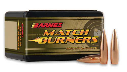 Barnes 30 Cal (.308") 175 Grain Match Burner Boat Tail Projectiles, 100 Rounds