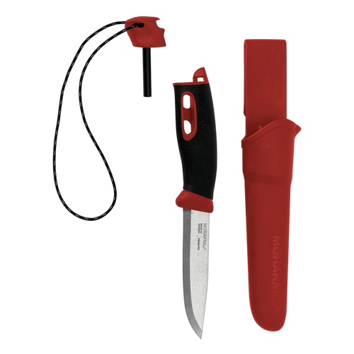 Morakniv Companion Spark Knife, 4.09" Fixed Blade, Red