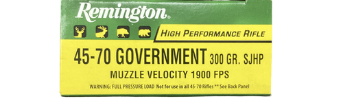Remington 45-70 Government 300 Gr SJHP Ammunition, 20 Rounds