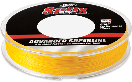 Sufix 832 Advanced Superline Braid, 10 Lb, 150 Yd, Hi-Vis Yellow