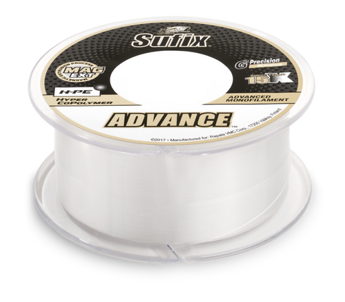 Sufix Advance Monofilament, 14lb, 330yd, Clear