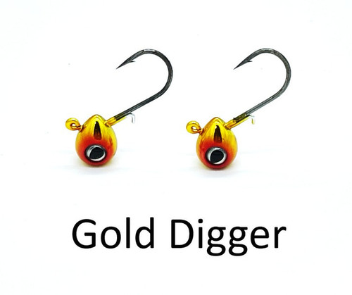 WNC TearJerker Tungsten Jig, 1/8oz, Gold Digger, 2pk