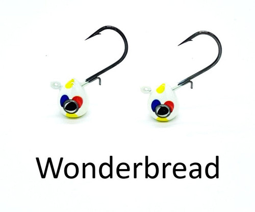 WNC TearJerker Tungsten Jig, 1/8oz, Wonderbread, 2pk