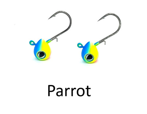 WNC TearJerker Tungsten Jig, 1/8oz, Parrot, 2pk