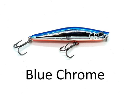 WNC FlashBack Minnow, #7, 2.75", 1/4oz, Blue Chrome