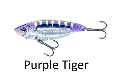 WNC Rip~N~Rattle Blade Bait, 1/2oz, Purple Tiger
