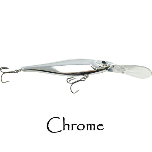 WNC Reaper Crankbait, 4.5", 20'+ Depth, Chrome