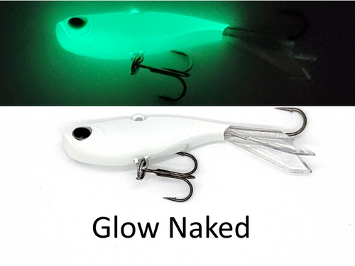 WNC Rip-N-Glide, Darting Jig, 3", 5/8 Oz, Glow Naked
