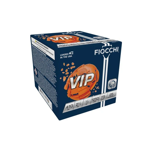 Fiocchi VIP 410 Gauge 2 1/2" 1/2 oz 7.5 Shot Ammunition, 25 Rounds