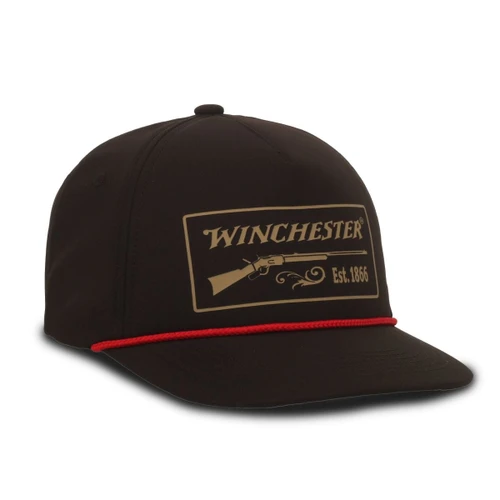 Outdoor Cap Winchester, Red Rope Detail, Chocolate Brown