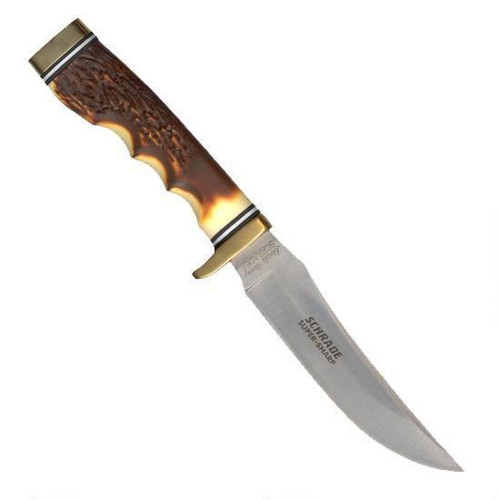 Schrade Uncle Henry Golden Spike Rat w Leather Sheath