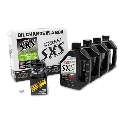 Maxima Quick Oil Change Kit - Kawasaki 5W40 - 144624