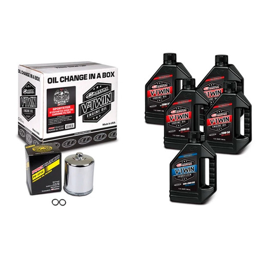 Maxima V-Twin Oil Change Kit - 20W-50 20W50 - 144610