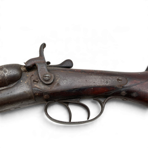 Unknown Damascus Steel Side By Side Shotgun 12Ga 32" Barrels Wood Stock