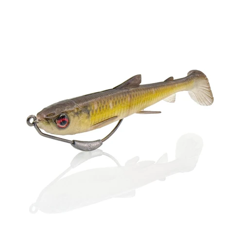 Savage Gear 3D Whitefish Weedless Paddle Tail, 6", 1oz, Golden Shiner