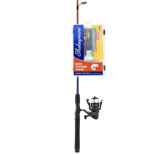 Shakespeare Catch More Fish Bass Spinning Kit, 6'6" Medium 2pc, 35 Reel