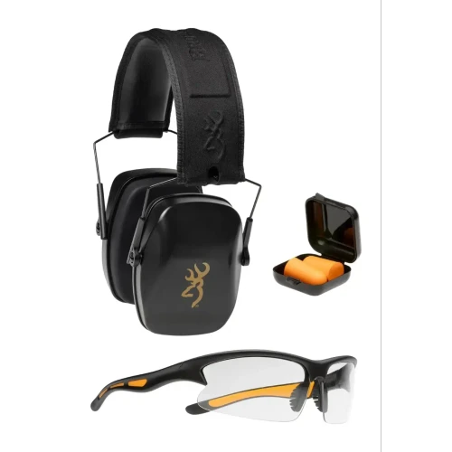 Browning Eyes and Ear Range Kit, Black/Gold