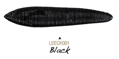 Lunkerhunt Leech 3", Black, 10 Pk